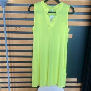 Dear Scarlett Lizzy Bright Yellow Sleeveless Dress A Line Small Large New